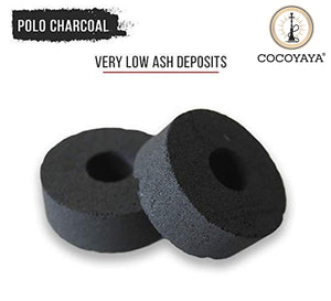 COCOYAYA Polo Quick Light Charcoal for Hookah - 4 Rolls (40 Disks)