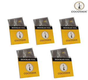 COCOYAYA Aluminium Foil Paper Precut for All Hookah (Pack of 5)
