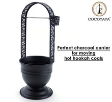 Load image into Gallery viewer, COCOYAYA Crown Large Hookah Charcoal Holder Stand (45cm) Black
