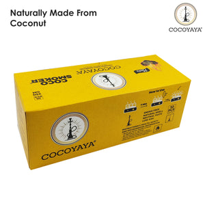 COCOYAYA Coco Smoker Flat Coconut Charcoal for All Hookah (250 Gm, 30 Cubes)