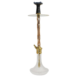 COCOYAYA Woody Hookah 27 Inch Golden