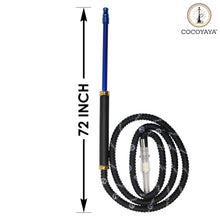 Load image into Gallery viewer, COCOYAYA Metal Grip Handle Long Hookah Pipe For All Hookah (72 Inches) Color May Vary
