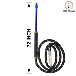 COCOYAYA Metal Grip Handle Long Hookah Pipe For All Hookah (72 Inches) Color May Vary