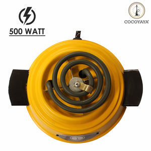 COCOYAYA Electric  Small Charcoal  Heater 500 Watt Heater Stove Coal Burner Hookah Yellow (For Home use)