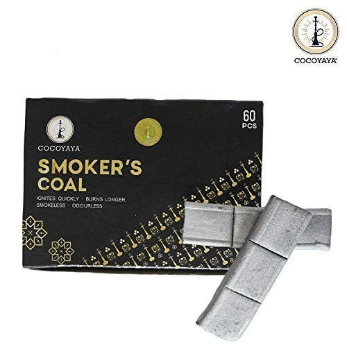 COCOYAYA Smoker Charcoal for Hookah - (60 Pcs)